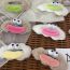 Fashion 12# Big Mouth White And Green Cartoon Children's Plush Hairpin With Big Mouth