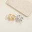 Fashion Full Of Zirconium (silver) Copper Diamond Geometric Earrings