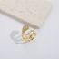 Fashion Double Ring (gold) Gold Plated Copper Double Band Ring