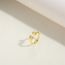 Fashion Triangular Zircon Copper And Diamond Geometric Open Ring