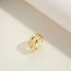 Fashion Oval Cross (silver) Gold Plated Geometric Open Ring In Copper