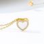 Fashion Heart Titanium Steel Diamond Love Necklace And Earrings Set