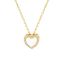 Fashion Heart Titanium Steel Diamond Love Necklace