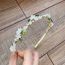 Fashion Green Leaves Alloy Diamond Pearl Flower Leaves Thin Edge Headband