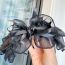 Fashion Multi-layered Bow Black Mesh Flower Bow Pleated Headband