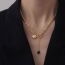 Fashion Gold Metal Love Oval Y-shaped Necklace
