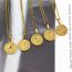 Fashion February-iris Stainless Steel December Flower Medallion Necklace