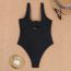 Fashion Ds Black Nylon Three-dimensional Flower Hollow One-piece Swimsuit