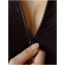 Fashion Black Nylon Zipper One-piece Swimsuit