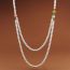 Fashion White Double Layer Pearl Bead Necklace