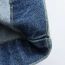 Fashion Blue Lace Patch Cuffed Denim Cropped Pants