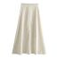 Fashion Beige Rope Fringed Jacquard Skirt