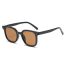 Fashion Black Frame Orange Slices Pc Square Rice Nail Sunglasses