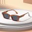 Fashion Translucent Gray Frame Gray Film Pc Square Frame Sunglasses