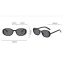 Fashion Gray Frame With White Frame Pc Oval Sunglasses