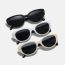Fashion Gray Frame With White Frame Pc Nail Cat Eye Sunglasses