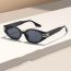 Fashion Translucent Gray Frame Gray Film Polygonal Small-frame Cat-eye Sunglasses