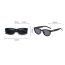 Fashion Transparent Gray Frame Black And Gray Film Pc Small Frame Sunglasses