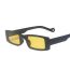Fashion Bright Black And Gray Film Square Small Frame Sunglasses