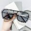 Fashion Transparent Gray Frame Transparent Gray Film Pc One Piece Large Frame Sunglasses