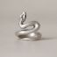 Fashion Silver Metal Geometric Snake Open Ring