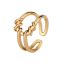 Fashion Gold Copper Twist Ring