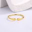 Fashion Gold Copper Geometric Curved Open Ring