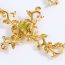 Fashion Gold Copper Diamond Leaf And Vine Necklace