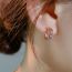 Fashion Rose Gold Copper Diamond Multi-layer Earrings