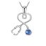 Fashion Silver Copper Diamond Stethoscope Necklace For Men