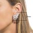 Fashion Silver Copper Diamond Wing Stud Earrings