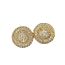 Fashion Gold Copper Inlaid Zirconium Round Stud Earrings