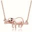 Fashion Rose Gold Copper Sloth Necklace
