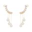 Fashion Gold Copper Diamond Pearl Earrings