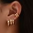Fashion Picture 3 Large U-shaped Silver Single Gold-plated Copper Irregular Ear Clip (single)