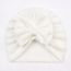Fashion Beige Fabric Bow Baby Pullover Hat