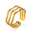 Fashion Gold Line Ring Stainless Steel Line Open Ring