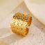 Fashion Gold Stainless Steel Round Geometric Ring