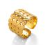 Fashion Gold Stainless Steel Round Geometric Ring