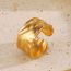 Fashion Gold Ring Stainless Steel Irregular Shaped Open Ring