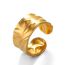 Fashion Gold Ring Stainless Steel Irregular Shaped Open Ring