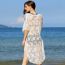 Fashion White Polyester Lace Cutout Sun Protection Blouse