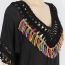 Fashion Black Polyester Crocheted Hollow Sun Protection Blouse