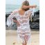 Fashion Apricot Polyester Hollow Sun Protection Blouse