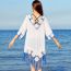 Fashion Light Blue Polyester Crocheted Hollow Sun Protection Blouse