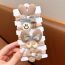Fashion 4# Coffee-colored Plaid 5-piece Set (no Card) Rabbit Ears Cartoon Bow Plaid Children's Hair Tie Set