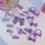 Fashion 8# Pair Of Flowers Floral Bow Fabric Hairpin