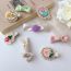 Fashion 2#pink Flower Clip Embroidered Bow Children's Hair Clip