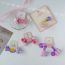 Fashion 5# Purple Hair Rope Quicksand Bear Bow Five-pointed Star Square Children's Hair Tie