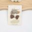 Fashion Milk Coffee Hairpin Set 2 Pieces Floral Flower Hairband Small Bow Children's Hairpin